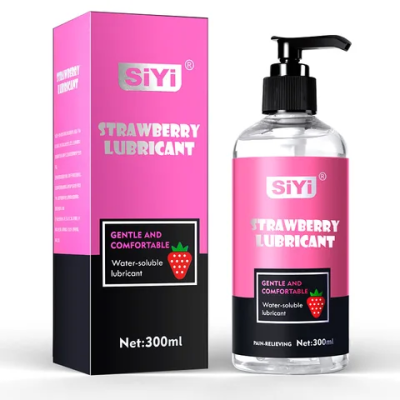Смазка на водной основе с ароматом клубники Siyi Strawberry lubricant 300мл. 