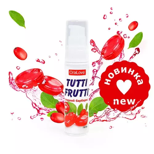 Съедобная смазка Tutti-Frutti - Сладкий барбарис