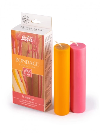Wax Play – набор БДСМ свечей Bondage To Heat Up, 2 шт (45-50 и 55-60 градусов)
