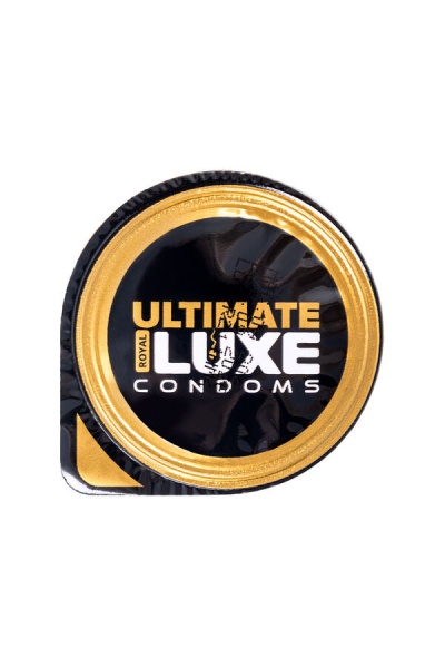 Презерватив черный с рельефом Luxe ULTIMATE Африканский Круиз (банан)