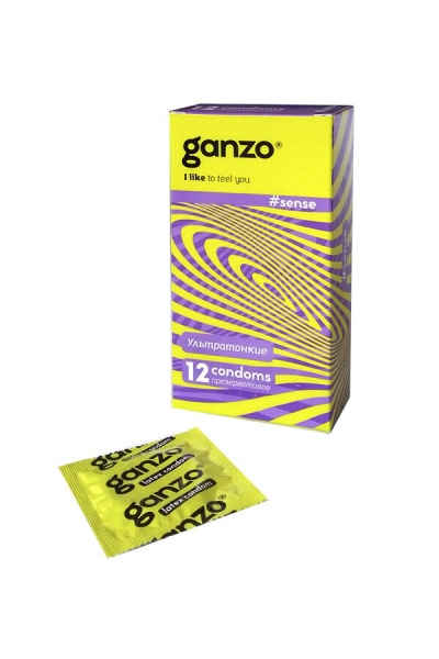 Тонкие презервативы Ganzo Sense