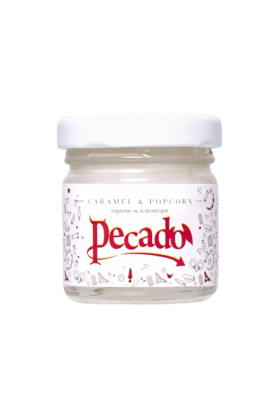 Массажная свеча Pecado Caramel Popcorn - Карамель и попкорн