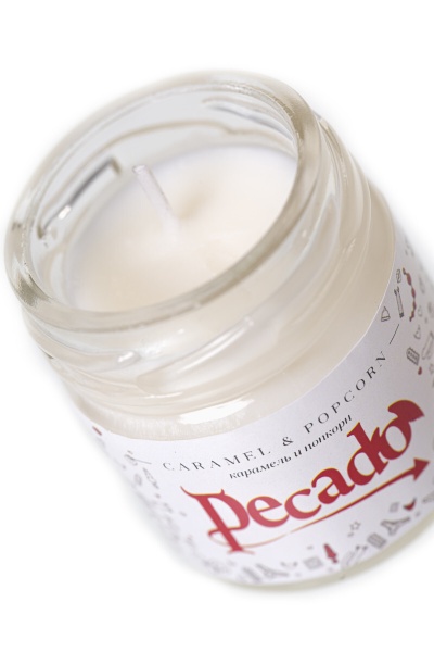 Массажная свеча Pecado Caramel Popcorn - Карамель и попкорн