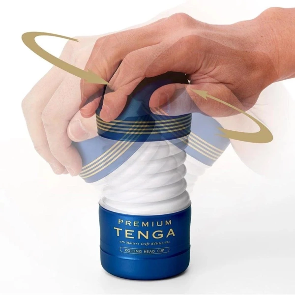 Tenga Premium Rolling Head Cup - мастурбатор с подвижной головкой и вакуумом