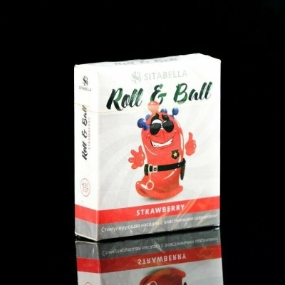 Стимулирующая насадка Sitabella Roll & Ball с шариками Клубника